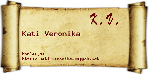 Kati Veronika névjegykártya